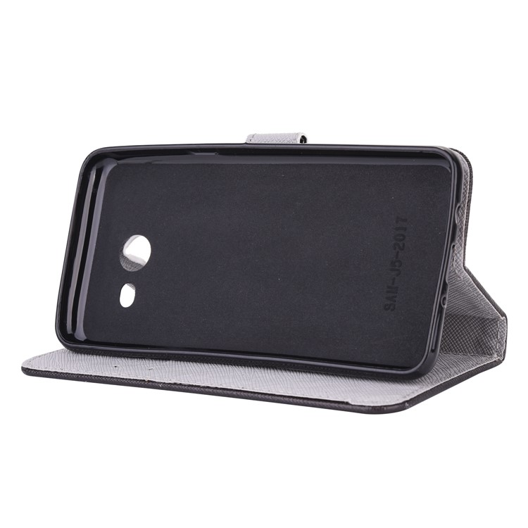 Patterned PU Leather Wallet Stand Case for Samsung Galaxy J3 Emerge/J3 Prime/J3 (2017) - Don't Touch My Cell Phone-4