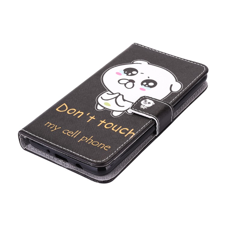 Patterned PU Leather Wallet Stand Case for Samsung Galaxy J3 Emerge/J3 Prime/J3 (2017) - Don't Touch My Cell Phone-6