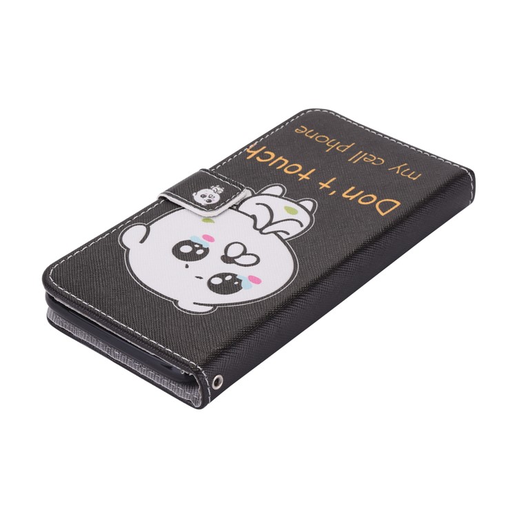 Patterned PU Leather Wallet Stand Case for Samsung Galaxy J3 Emerge/J3 Prime/J3 (2017) - Don't Touch My Cell Phone-7