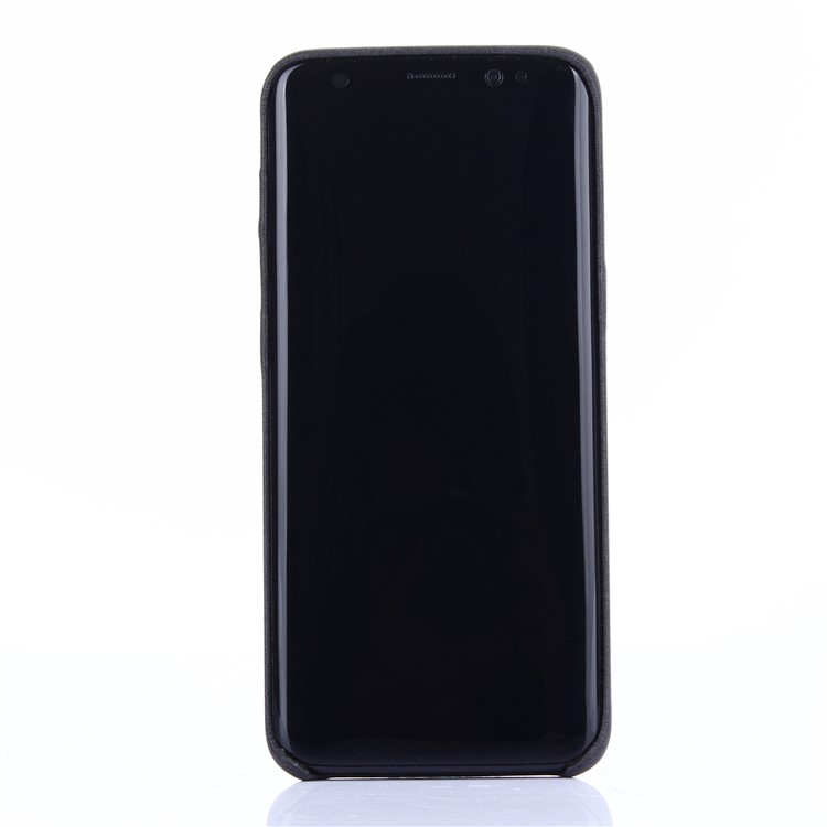 Retro Style PU Leather Cell Mobile Phone Cover for Samsung Galaxy S8 Plus G955 - Black-2