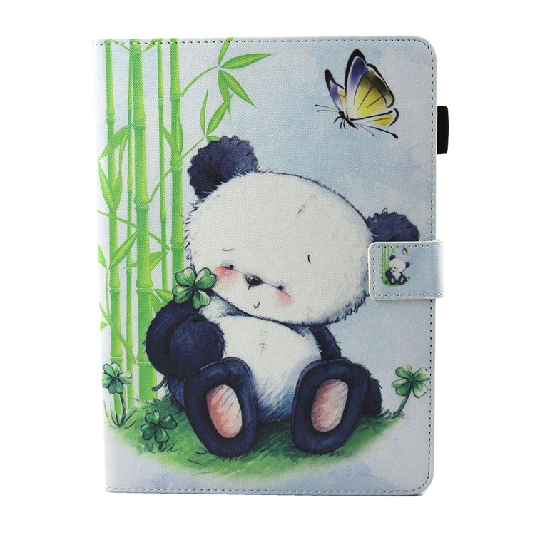 Printing Pattern Stand Leather Card Slot Shell Cover for Samsung Galaxy Tab S3 9.7-inch T820 - Cute Panda-1