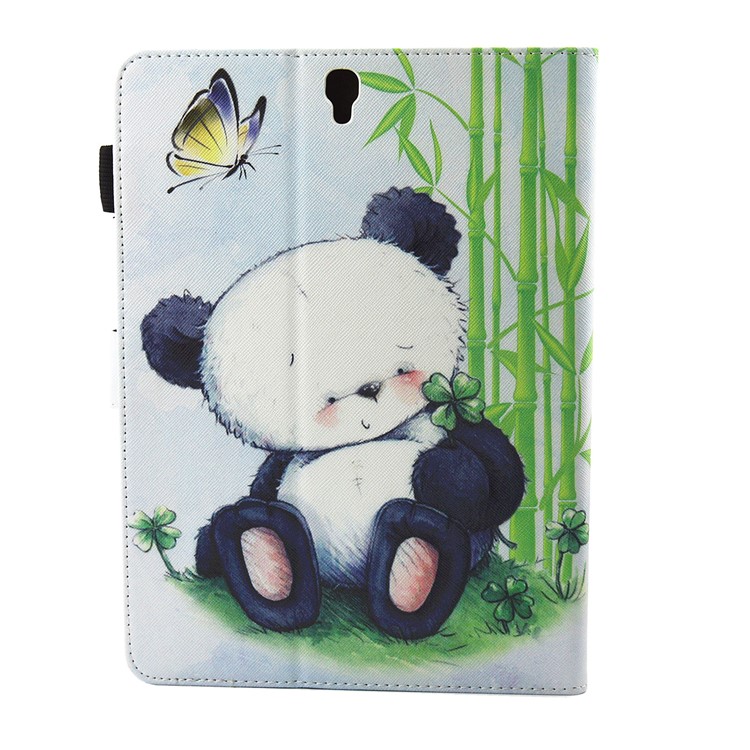 Printing Pattern Stand Leather Card Slot Shell Cover for Samsung Galaxy Tab S3 9.7-inch T820 - Cute Panda-2