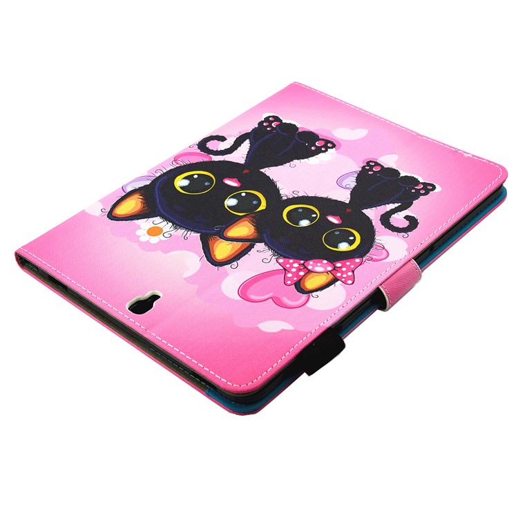 Patterned Card Holder Leather Case for Samsung Galaxy Tab S3 9.7-inch T820 - Two Lovely Cats-4