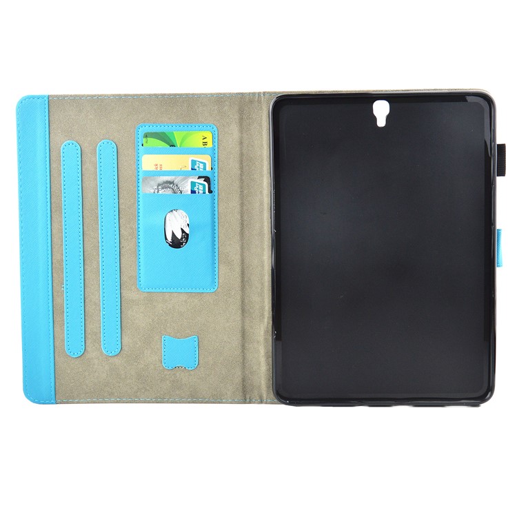 Patterned Card Holder Leather Case for Samsung Galaxy Tab S3 9.7-inch T820 - Two Lovely Cats-8
