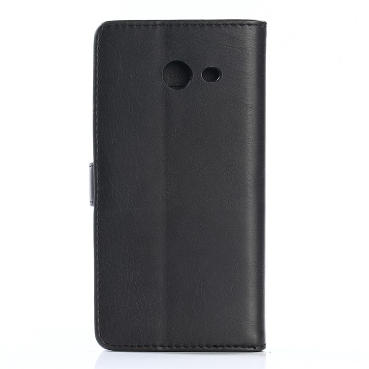 Retro Crazy Horse Wallet Leather Cell Phone Case with Stand for Samsung Galaxy J5 (2017) - Black-2