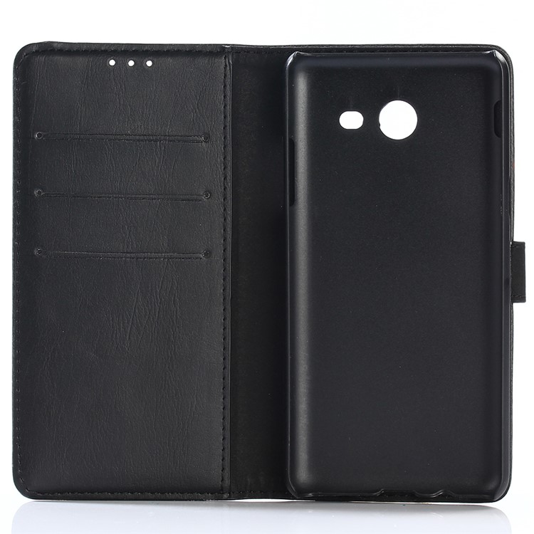 Retro Crazy Horse Wallet Leather Cell Phone Case with Stand for Samsung Galaxy J5 (2017) - Black-3