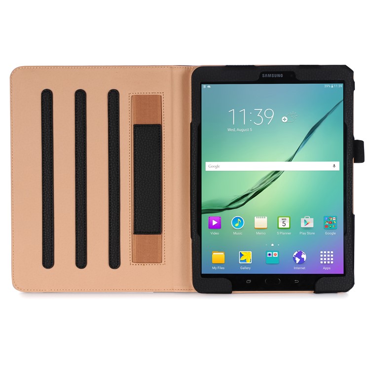 For Samsung Galaxy Tab S3 9.7 inch Business Style Folio Stand Leather Tablet Case - Black-3