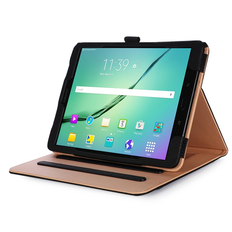 For Samsung Galaxy Tab S3 9.7 inch Business Style Folio Stand Leather Tablet Case - Black-4