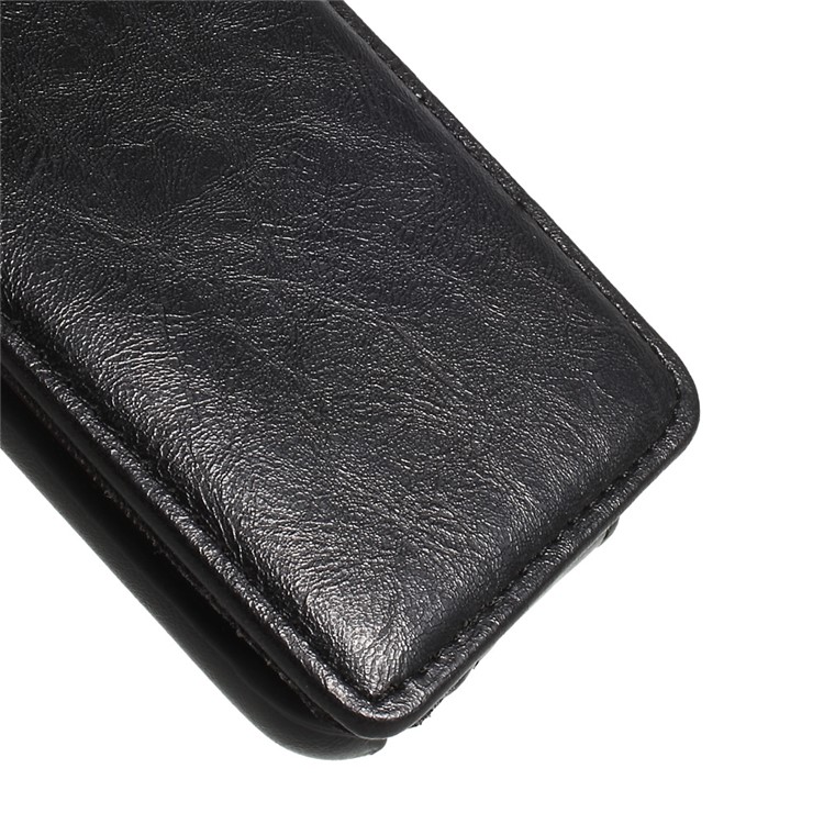 Vertical Flip Crazy Horse Grain Leather Phone Casing for Galaxy S8 G950 - Black-6