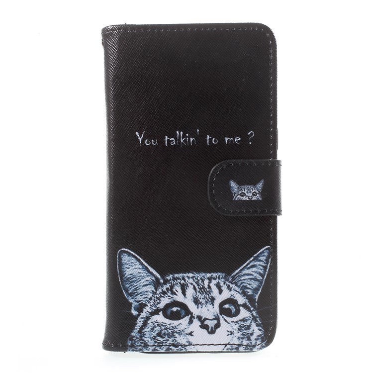 Pattern Printing Leather Wallet Stand Case Cover for Samsung Galaxy A5 (2017) - Cat Pattern-2
