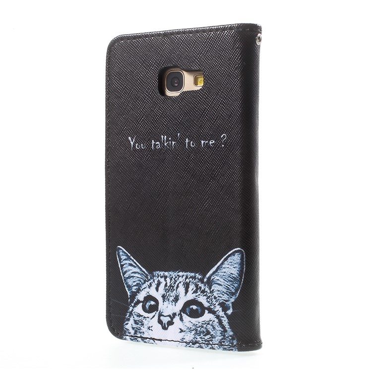 Pattern Printing Leather Wallet Stand Case Cover for Samsung Galaxy A5 (2017) - Cat Pattern-3
