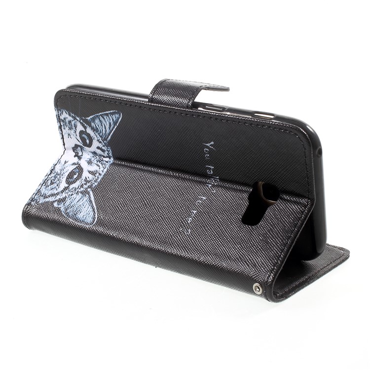 Pattern Printing Leather Wallet Stand Case Cover for Samsung Galaxy A5 (2017) - Cat Pattern-5