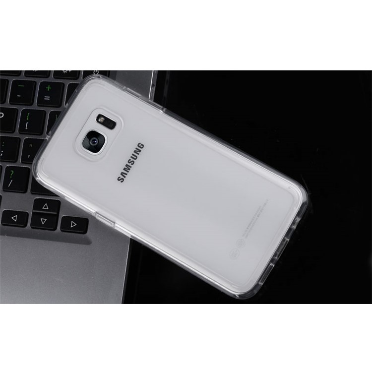 For Samsung Galaxy S7 Edge G935 BOW Drop-Proof Clear Soft TPU Mobile Phone Case - Transparent-10