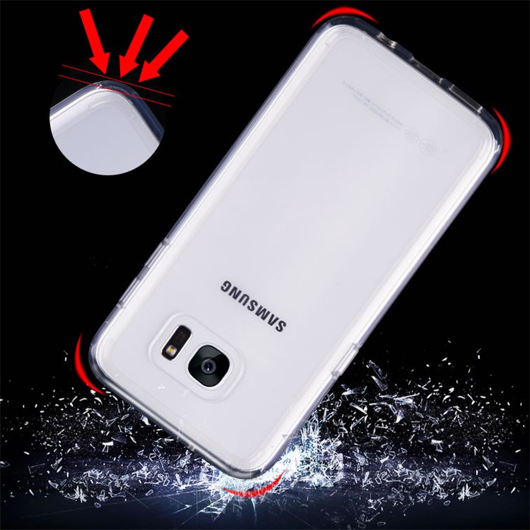 For Samsung Galaxy S7 Edge G935 BOW Drop-Proof Clear Soft TPU Mobile Phone Case - Transparent-2