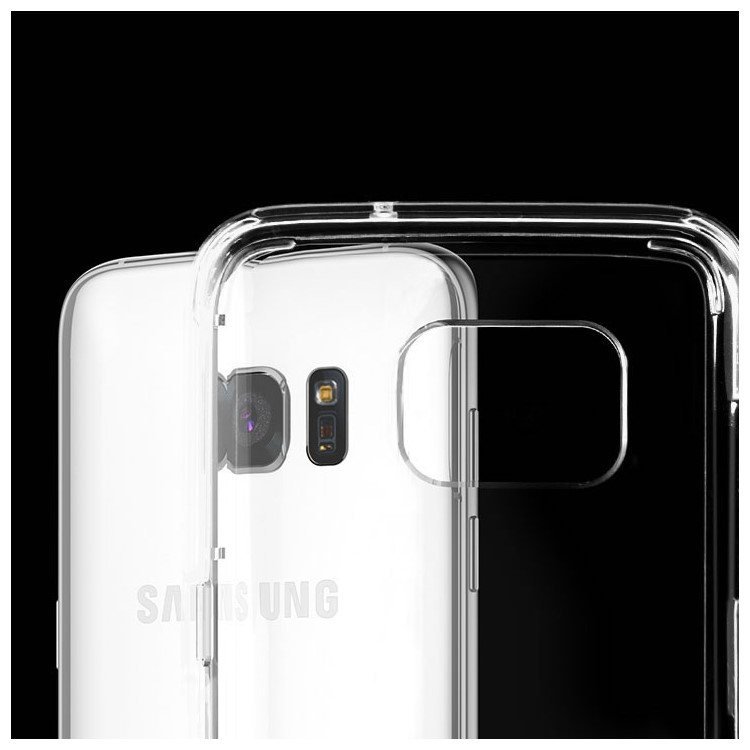 For Samsung Galaxy S7 Edge G935 BOW Drop-Proof Clear Soft TPU Mobile Phone Case - Transparent-4