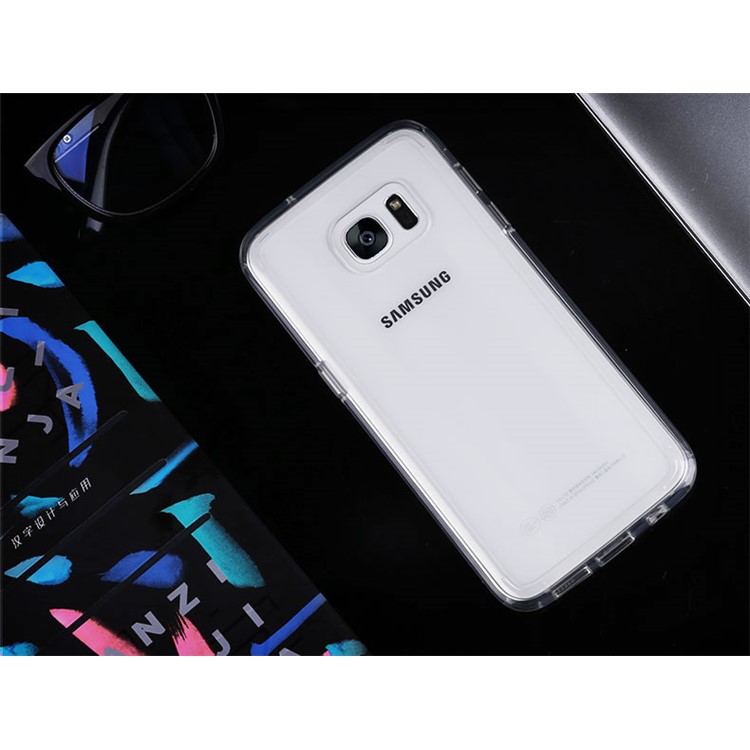 For Samsung Galaxy S7 Edge G935 BOW Drop-Proof Clear Soft TPU Mobile Phone Case - Transparent-7