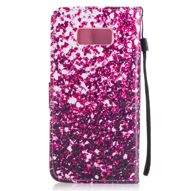 Patterned Wallet Leather Stand Case for Samsung Galaxy S8+ SM-G955 - Rose Sequins-2