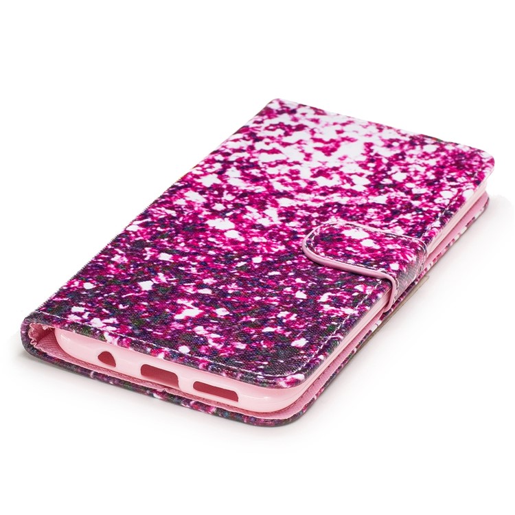 Patterned Wallet Leather Stand Case for Samsung Galaxy S8+ SM-G955 - Rose Sequins-5