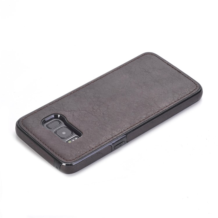 For Samsung Galaxy S8 Plus G955 Detachable 2-in-1 Card Holder TPU Zipper Multi functional Leather Wallet Case - Black-3