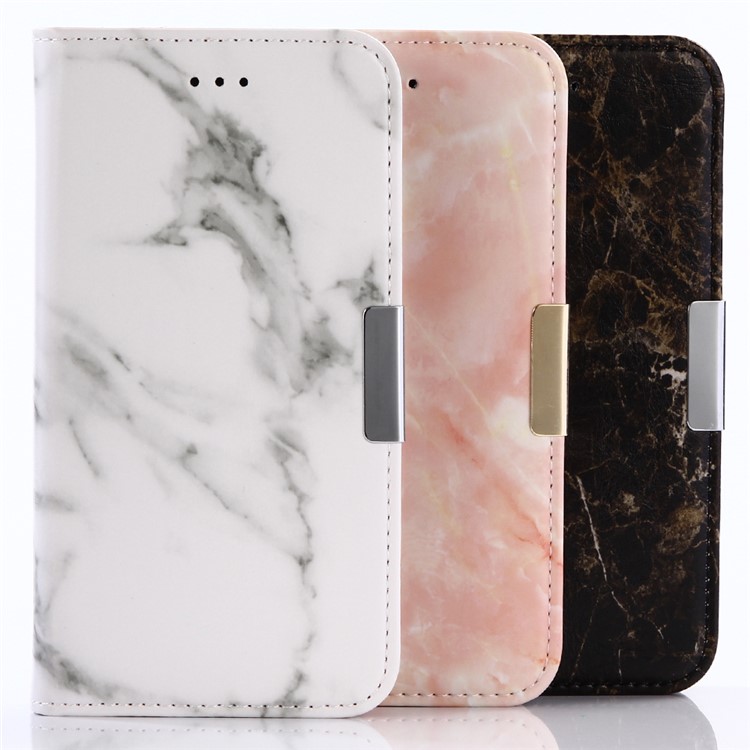 Marble Pattern Leather Wallet Mobile Phone Case for Samsung Galaxy Xcover 4 - Black-5