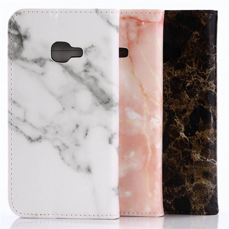 Marble Pattern Leather Wallet Mobile Phone Case for Samsung Galaxy Xcover 4 - Black-6