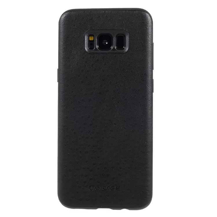 G-CASE Leather Coated PC Back Cover for Samsung Galaxy S8 Plus G955 -Black-2