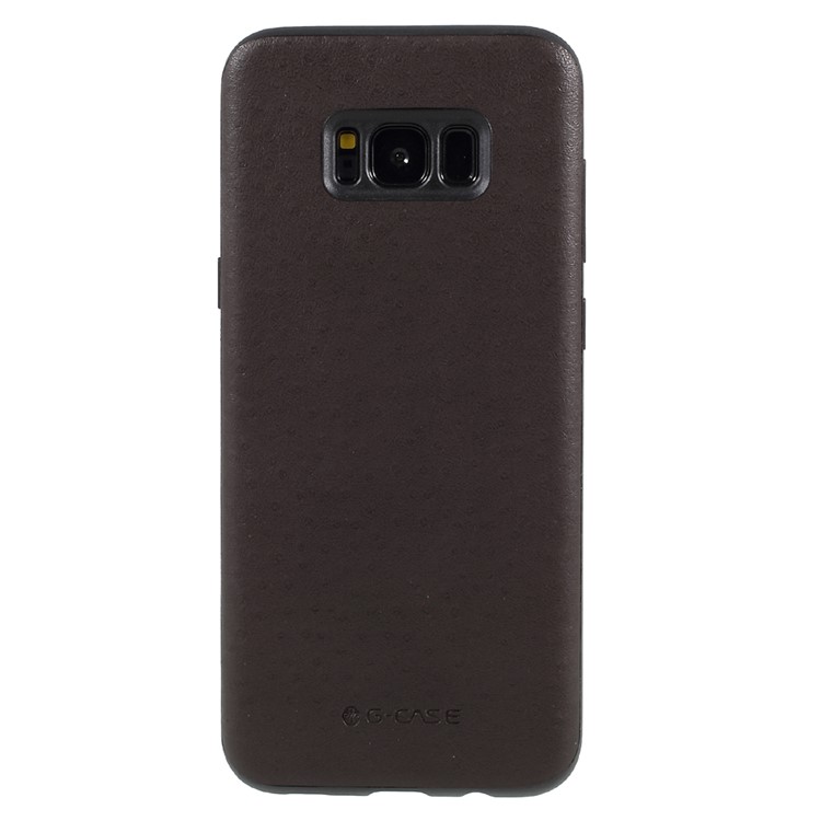 G-CASE Leather Coated PC Mobile Casing for Samsung Galaxy S8 G950 - Coffee-1