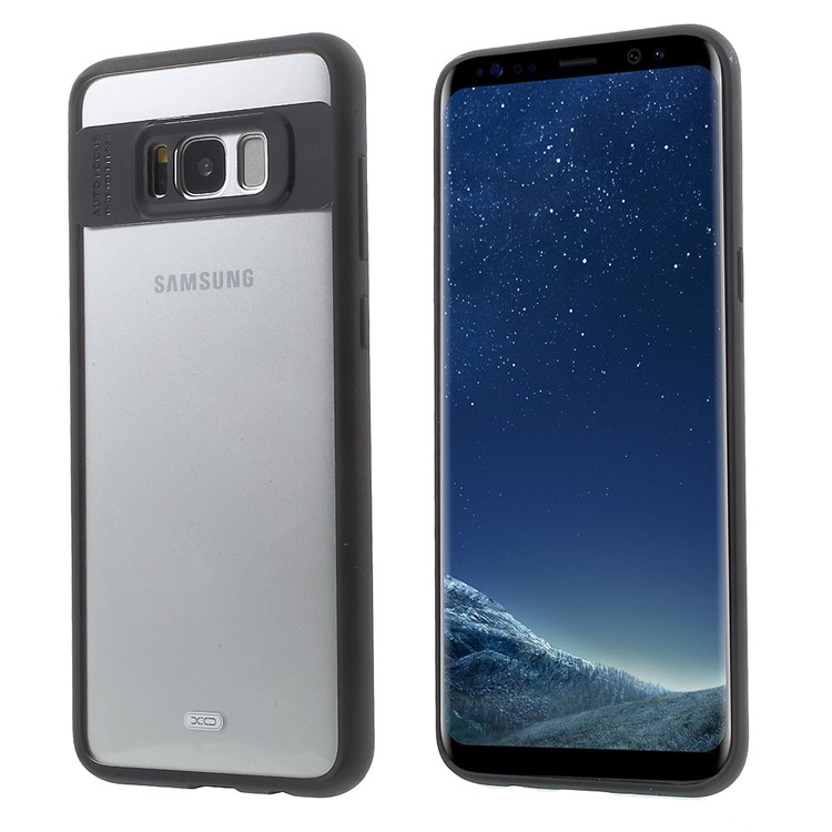 XO for Samsung Galaxy S8+ G955 Clear PC + TPU Edge Combo Case Cover - Black-1