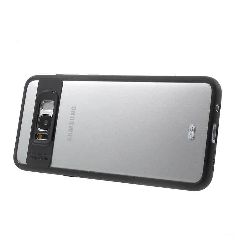 XO for Samsung Galaxy S8+ G955 Clear PC + TPU Edge Combo Case Cover - Black-3
