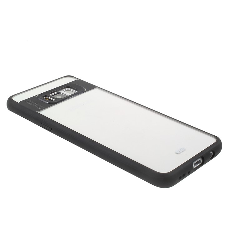 XO for Samsung Galaxy S8+ G955 Clear PC + TPU Edge Combo Case Cover - Black-4