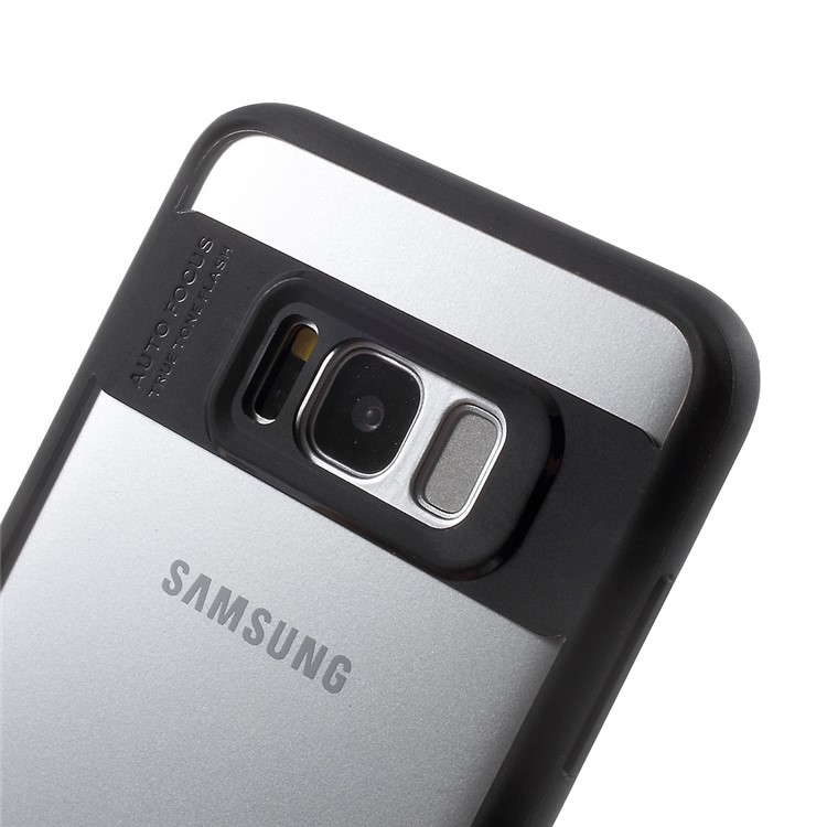 XO for Samsung Galaxy S8+ G955 Clear PC + TPU Edge Combo Case Cover - Black-6