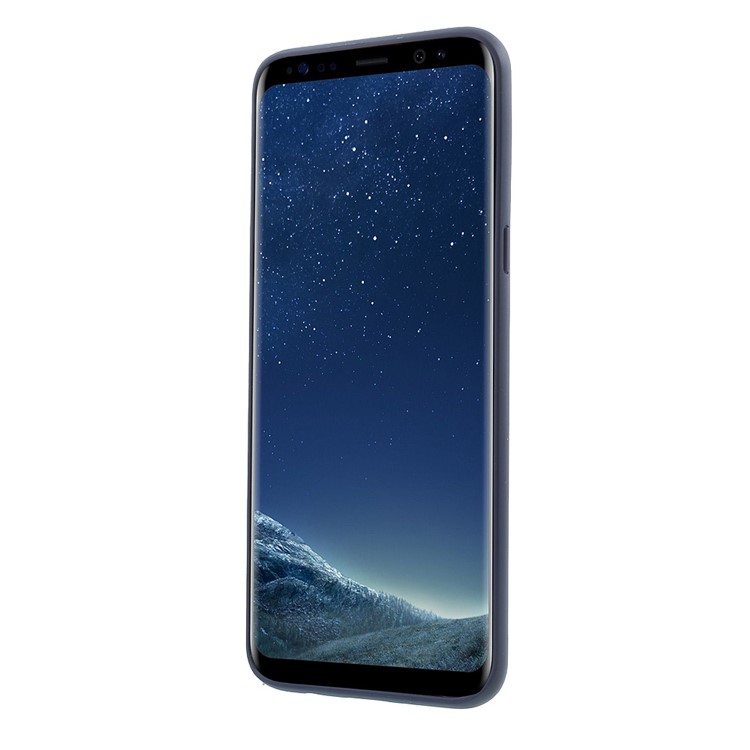 For Samsung Galaxy S8 Plus G955 XO Clear PC + TPU Edge Hybrid Mobile Casing - Dark Blue-2
