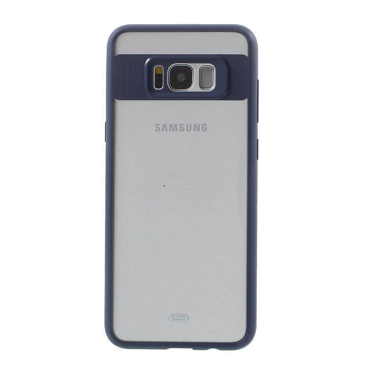 For Samsung Galaxy S8 Plus G955 XO Clear PC + TPU Edge Hybrid Mobile Casing - Dark Blue-3