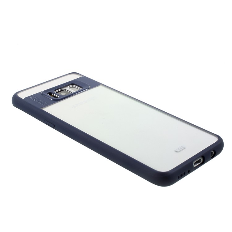 For Samsung Galaxy S8 Plus G955 XO Clear PC + TPU Edge Hybrid Mobile Casing - Dark Blue-5