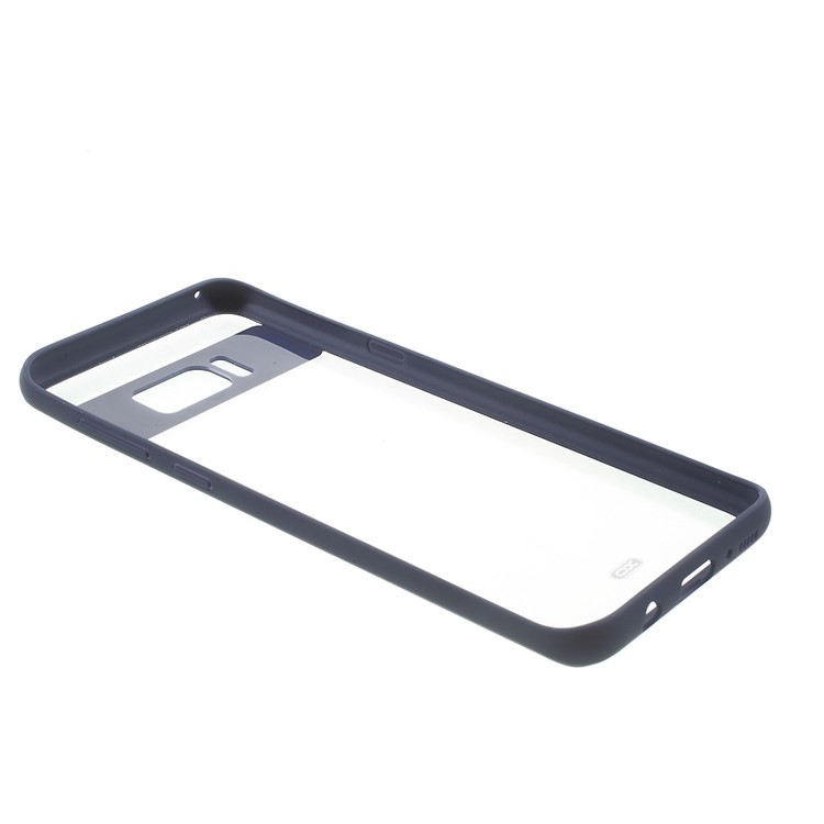 For Samsung Galaxy S8 Plus G955 XO Clear PC + TPU Edge Hybrid Mobile Casing - Dark Blue-6