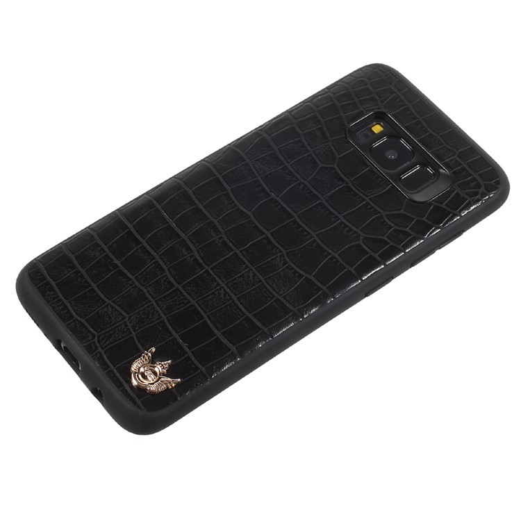 XO Crocodile Texture PU Leather Coated PC + TPU Hybrid Case for Samsung Galaxy S8 G950 - Black-2