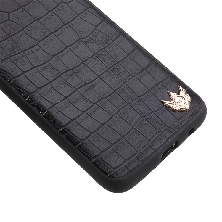 XO Crocodile Texture PU Leather Coated PC + TPU Hybrid Case for Samsung Galaxy S8 G950 - Black-3