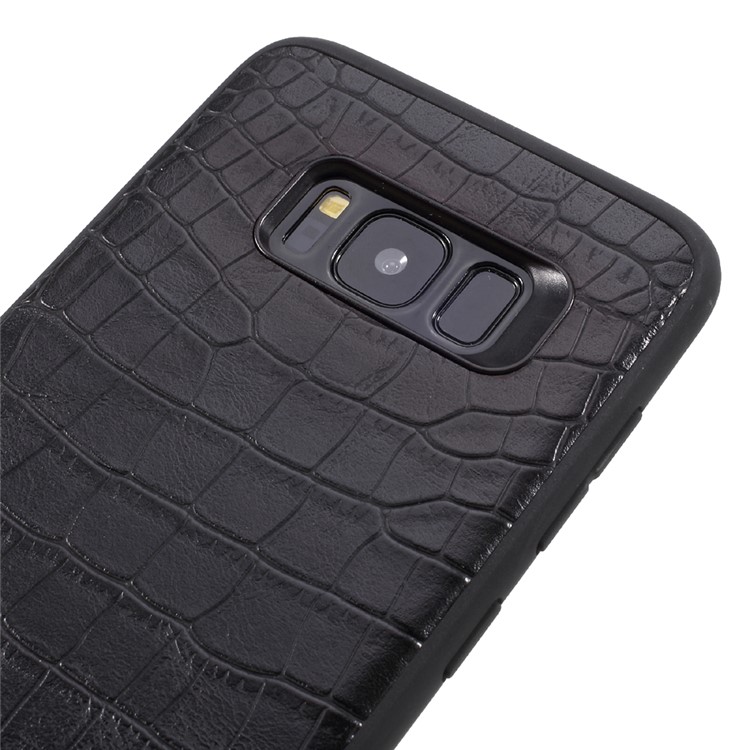XO Crocodile Texture PU Leather Coated PC + TPU Hybrid Case for Samsung Galaxy S8 G950 - Black-4