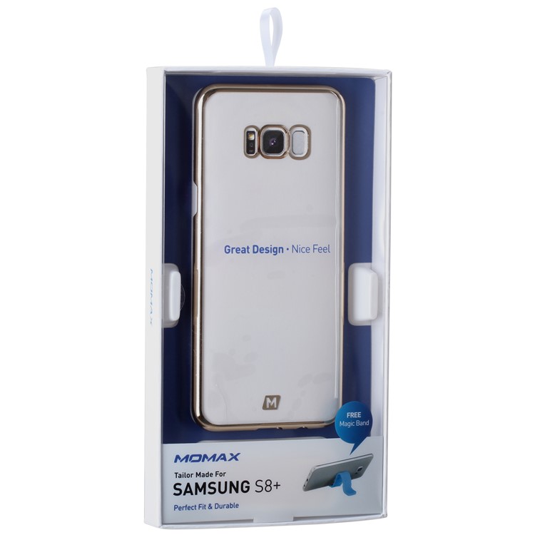 MOMAX Splendor Plated Hard PC Case for Samsung Galaxy S8+ SM-G955 - Gold-13