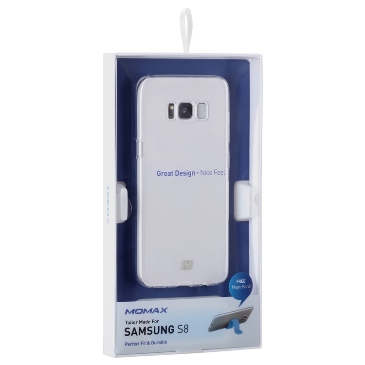 MOMAX 0.6mm Ultra-thin Transparent TPU Gel Case for Samsung Galaxy S8 SM-G950 - Transparent-14