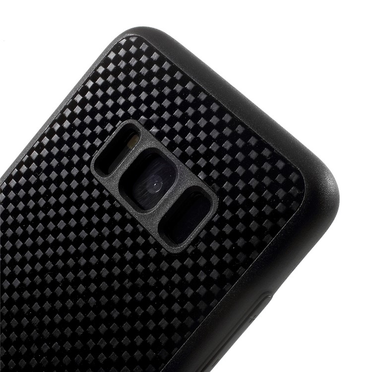 Crocodile Texture Leather Coated Splicing Lattice Pattern PC Case for Samsung Galaxy S8 Plus G955 - Black-7