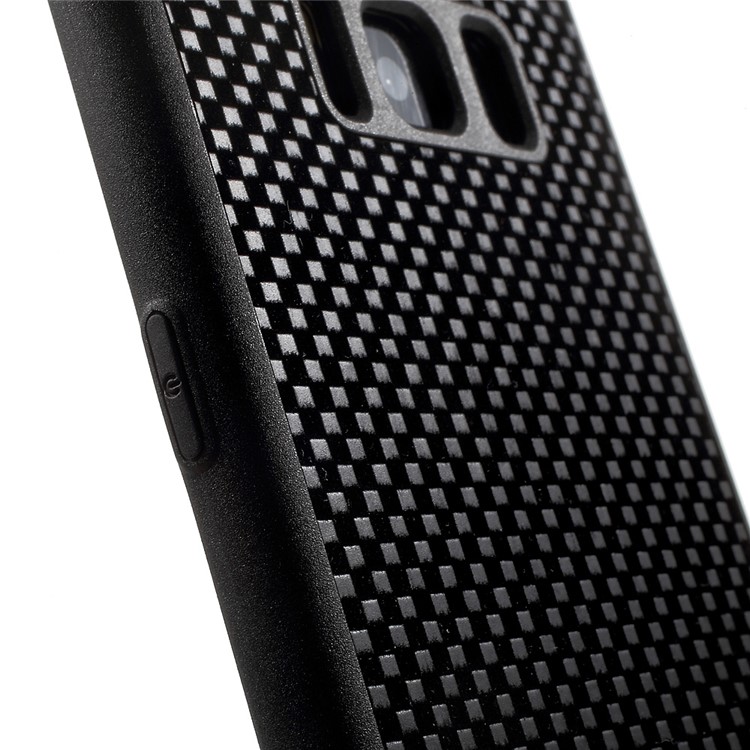 Crocodile Texture Leather Coated Splicing Lattice Pattern PC Case for Samsung Galaxy S8 Plus G955 - Black-8