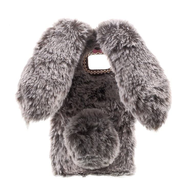 

Bunny Shape Rhinestone Warm Furry TPU Mobile Phone Cover for Samsung Galaxy J5 (2017) - Brown
