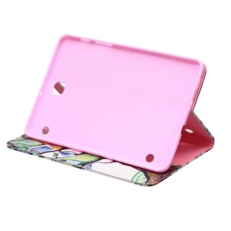 Pattern Printing Leather Wallet Flip Case for Samsung Galaxy Tab S2 8.0 T710 T715 / T719N - Colorized Tree-4