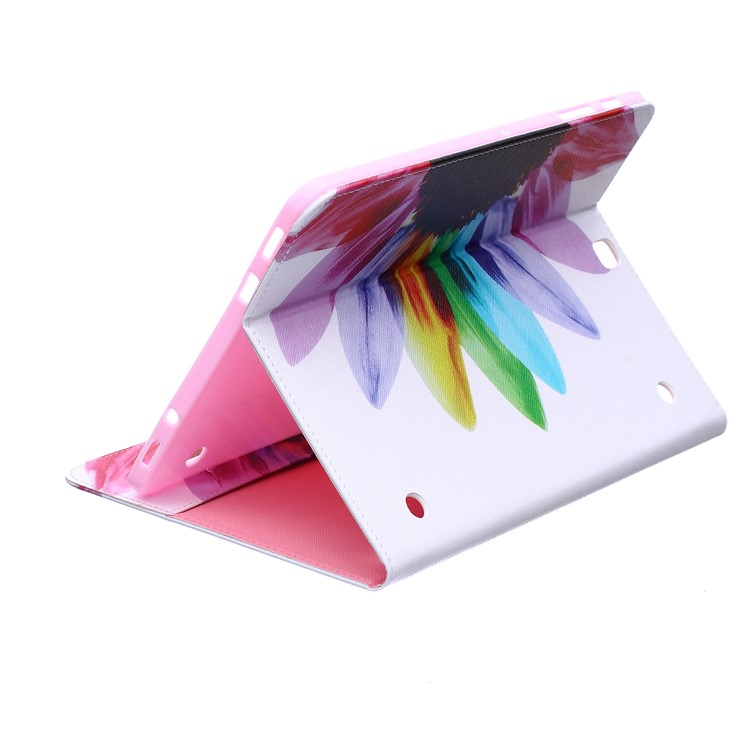 Pattern Printing Wallet Leather Shell with Stand for Samsung Galaxy Tab S2 9.7 T810 T815 - Colorful Petals-3