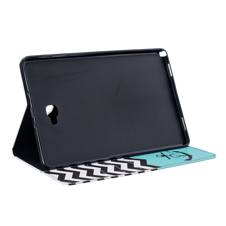 Patterned Wallet Leather Flip Case for Samsung Galaxy Galaxy Tab A 10.1 (2016) P850 - Chevron and Anchor-5
