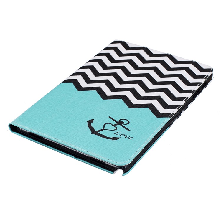 Patterned Wallet Leather Flip Case for Samsung Galaxy Galaxy Tab A 10.1 (2016) P850 - Chevron and Anchor-6