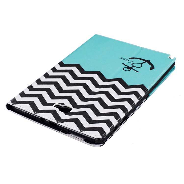 Patterned Wallet Leather Flip Case for Samsung Galaxy Galaxy Tab A 10.1 (2016) P850 - Chevron and Anchor-7