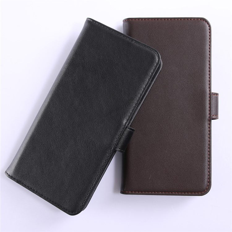 Genuine Split Leather Wallet Flip Stand Case for Samsung Galaxy J5 (2016) J510 - Black-10