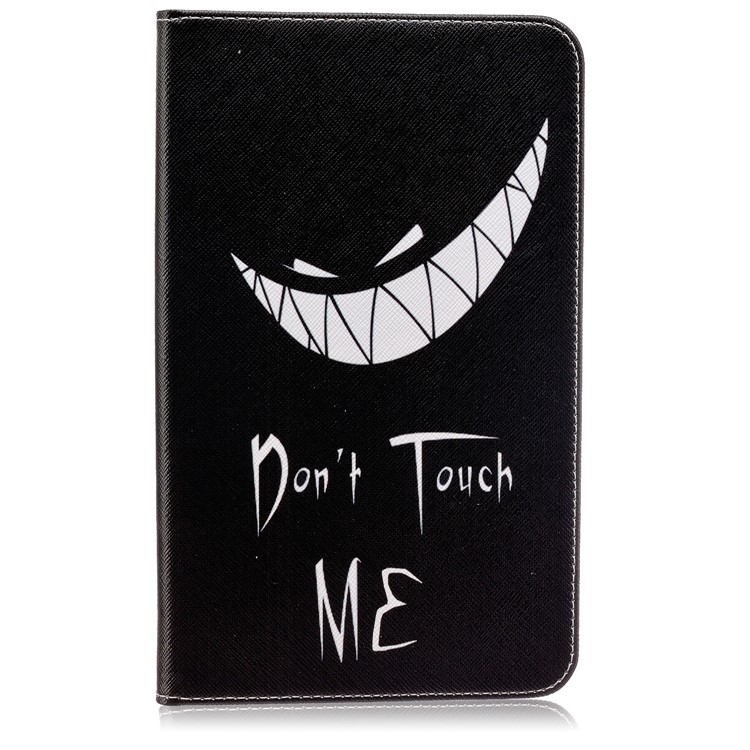 For Samsung Galaxy Tab E 8.0 T375 T377 Patterned Leather Wallet Tablet Case - Do Not Touch Me-1